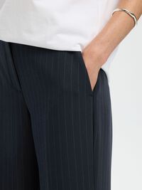 VISCOSE BLEND PINSTRIPE TROUSERS, Dark Sapphire, highres
