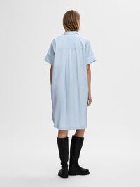 COTTON SHIRT DRESS, Cashmere Blue, highres