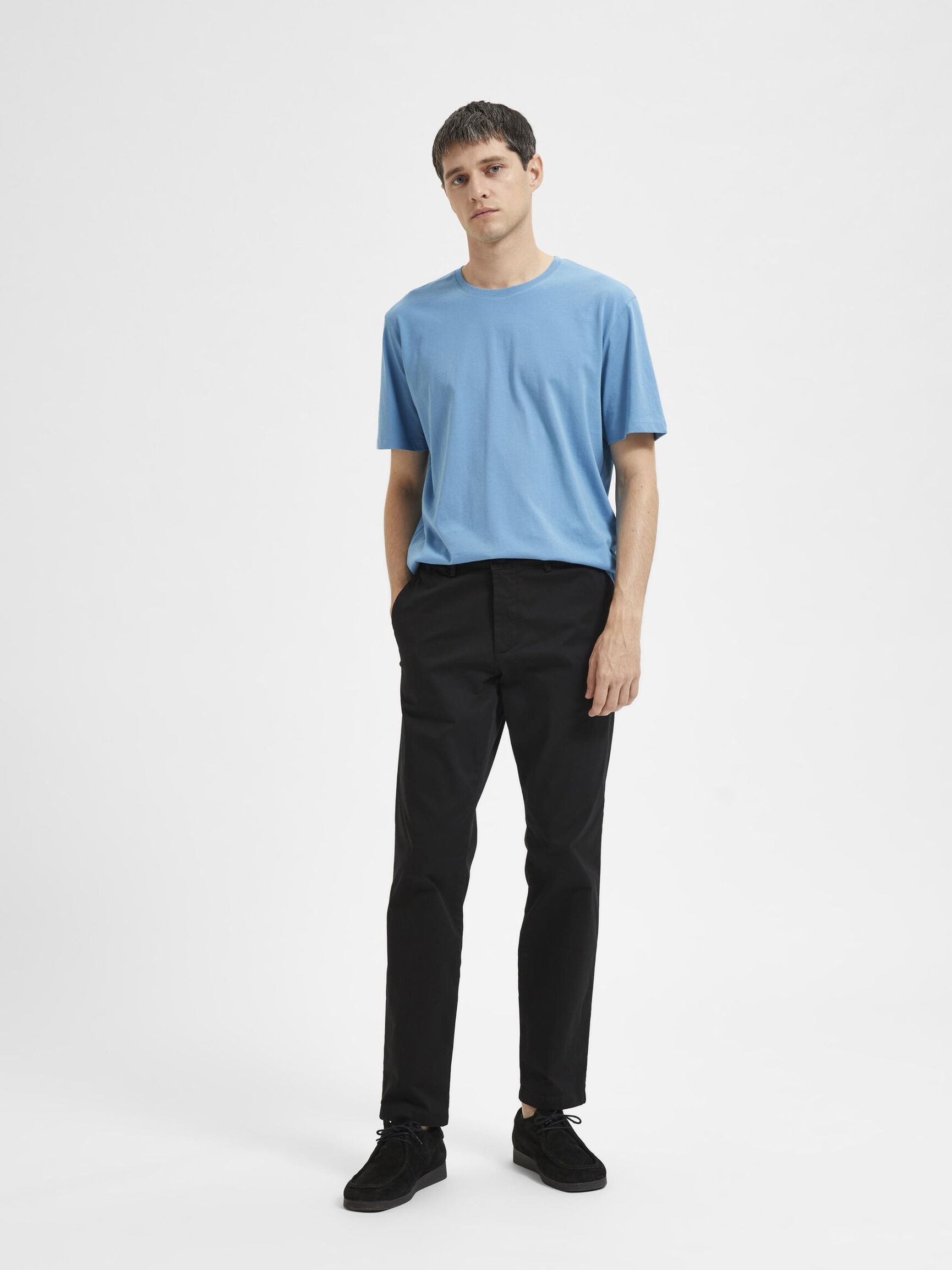 175 SLIM FIT FLEX CHINOS, Black, highres