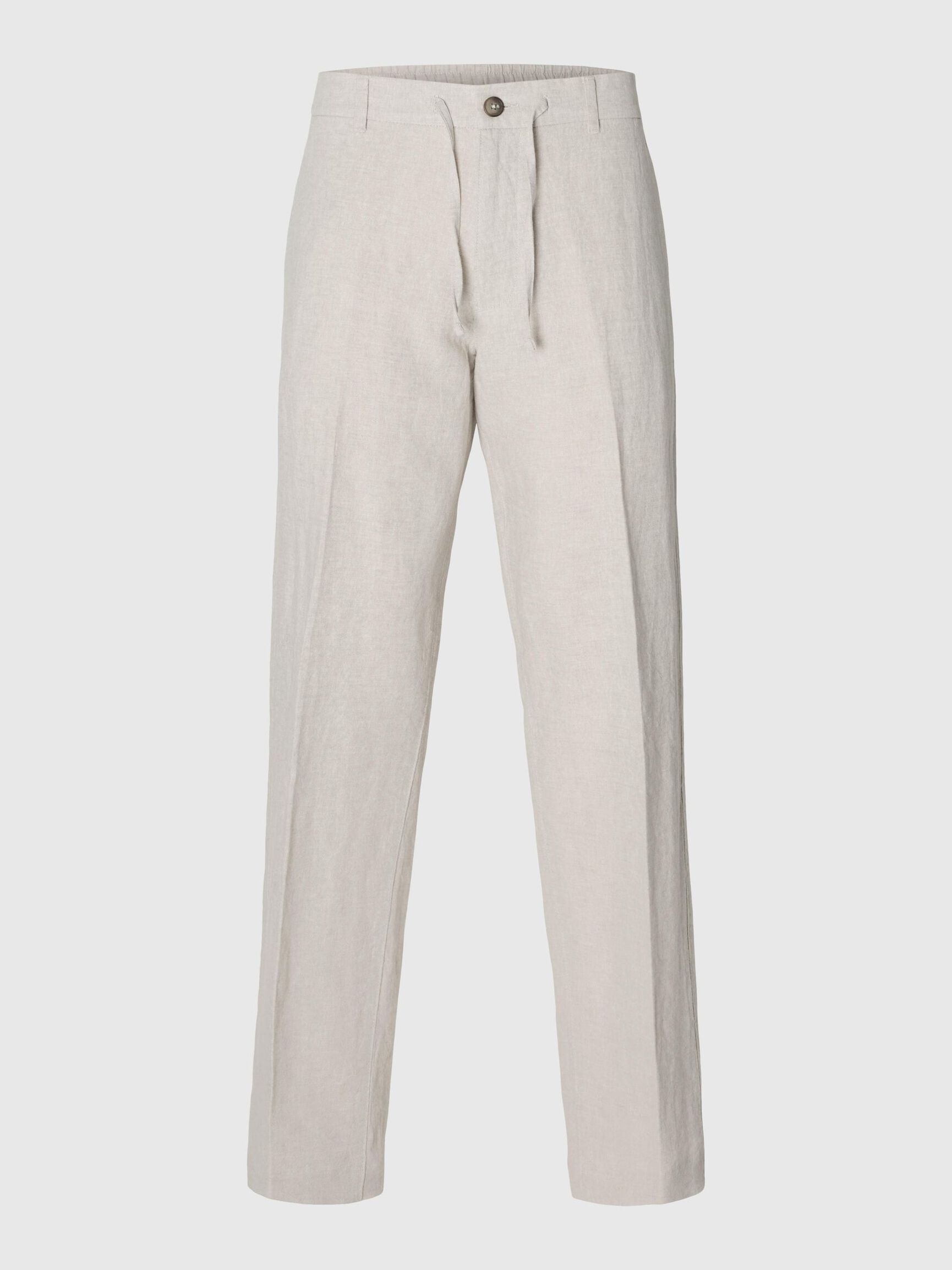 196 STRAIGHT FIT HOSE AUS LEINENGEMISCH, Pure Cashmere, highres