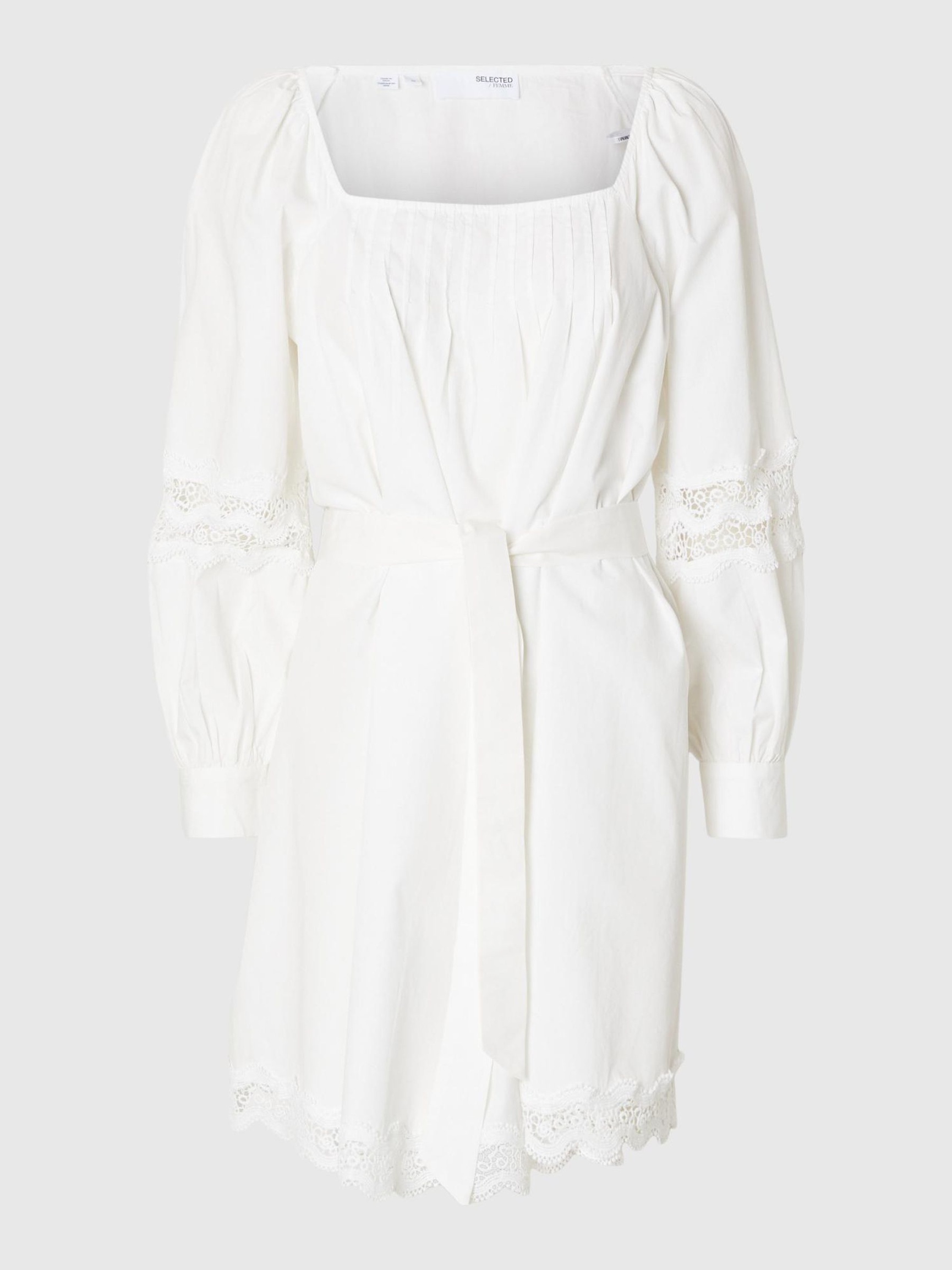 EN DENTELLE À MANCHES LONGUES MINI-ROBE, Snow White, highres