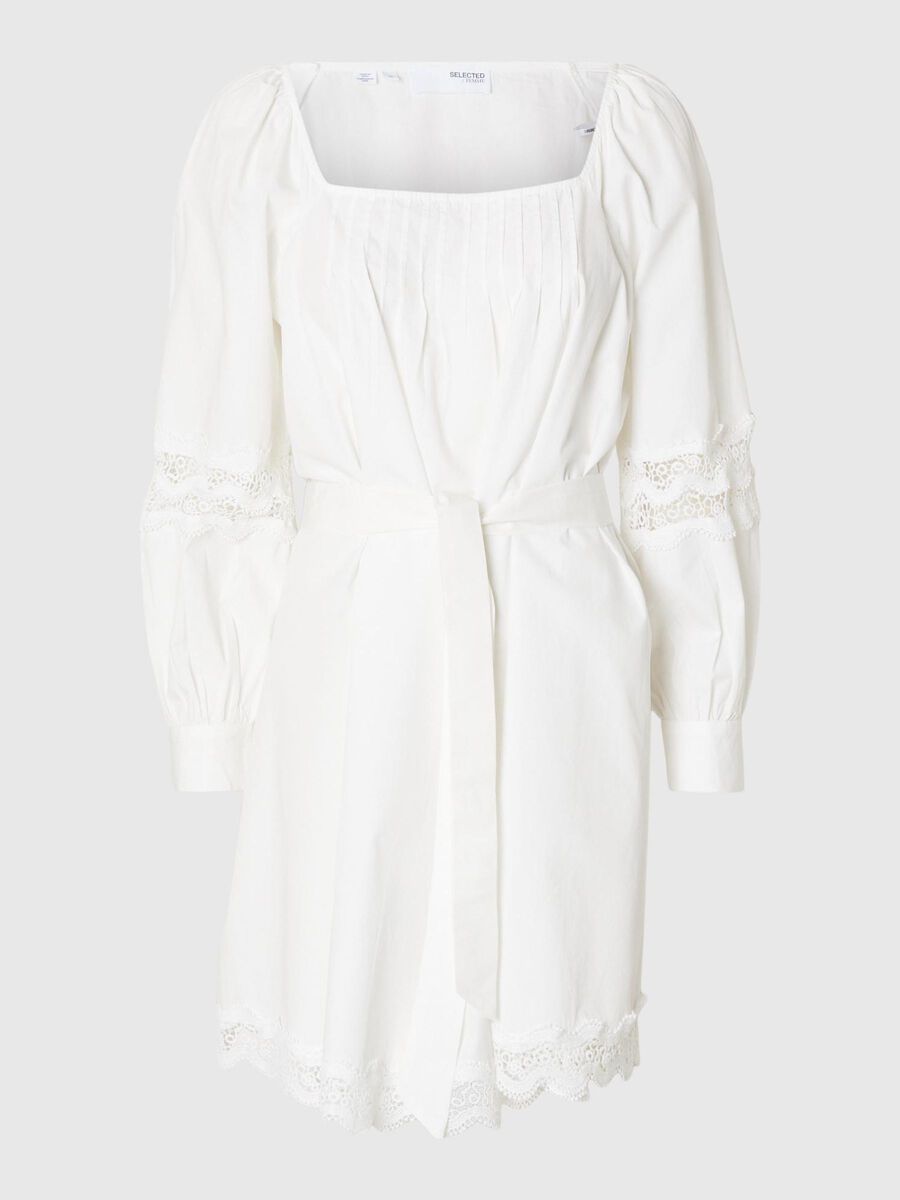 Selected LONG SLEEVED LACE MINI DRESS, Snow White, highres - 16095609_SnowWhite_001.jpg