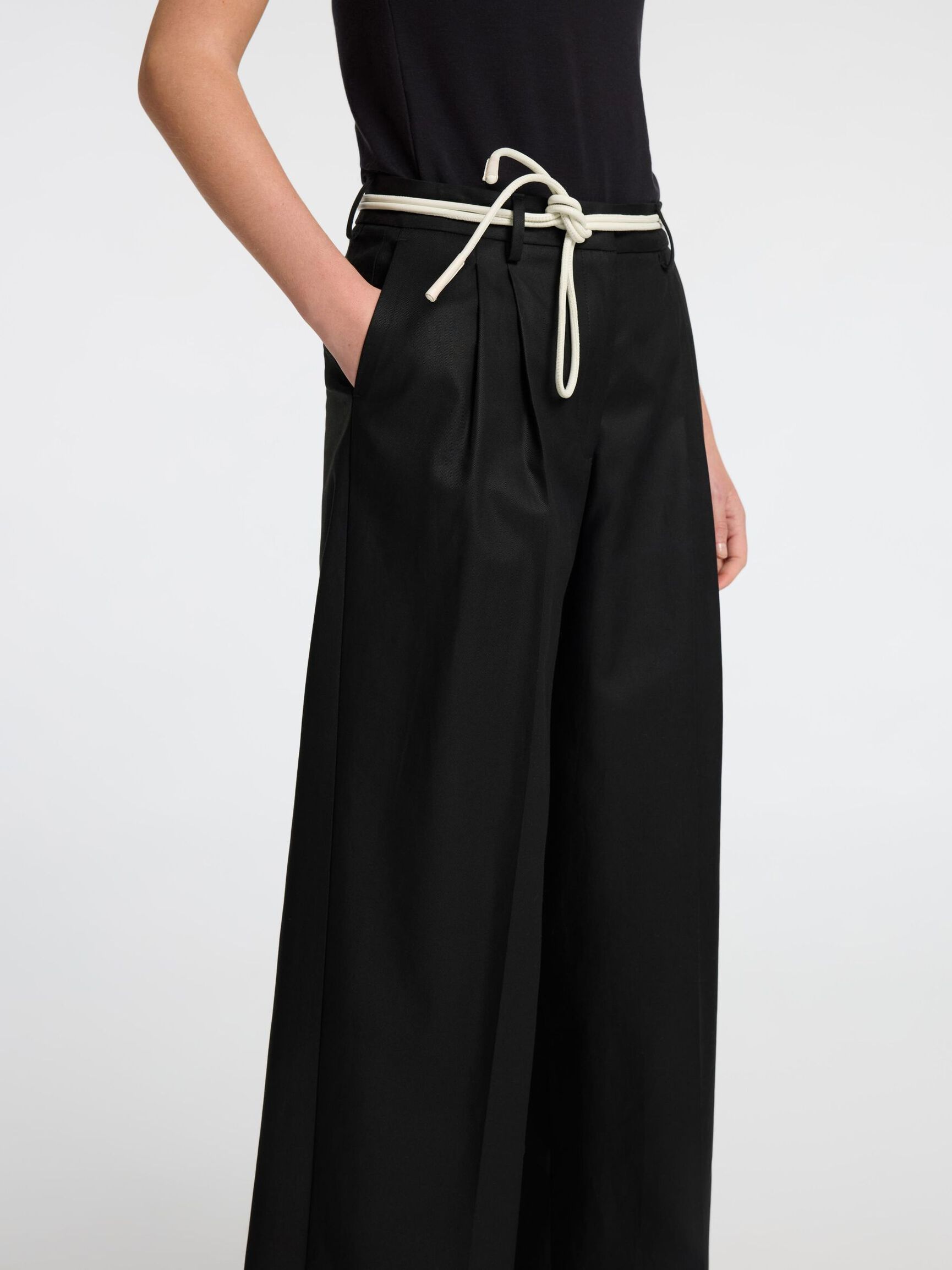 EXTRA WIDE FIT HIGH WAIST HOSE, Black, highres