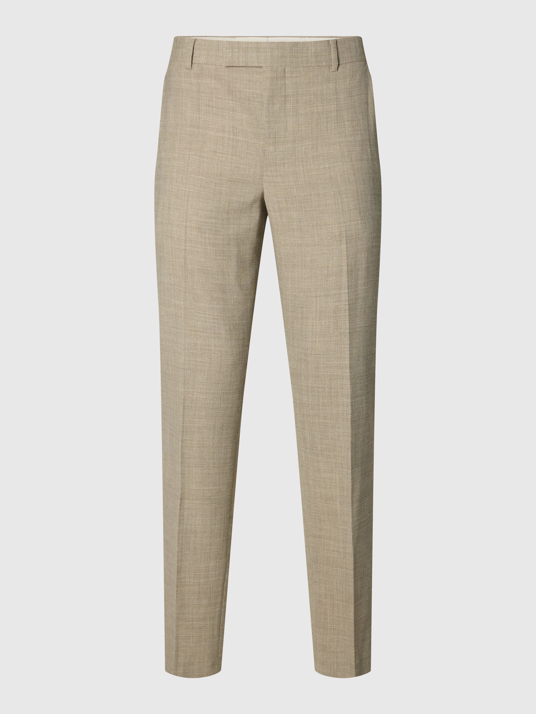 SLIM FIT SUIT TROUSERS, Sand, highres