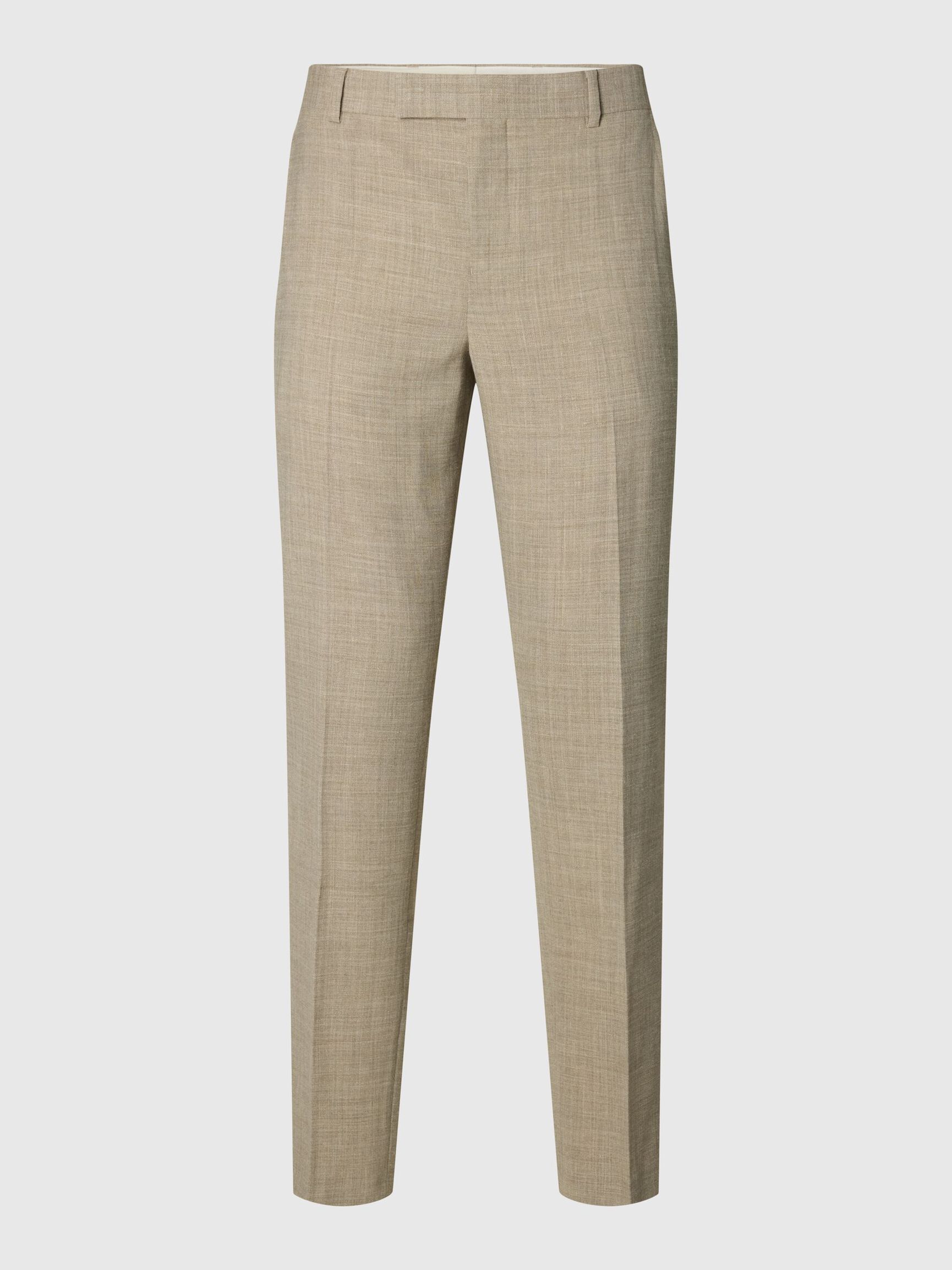SLIM FIT SUIT TROUSERS, Sand, highres