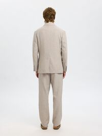 LINEN BLEND BLAZER, Oatmeal, highres