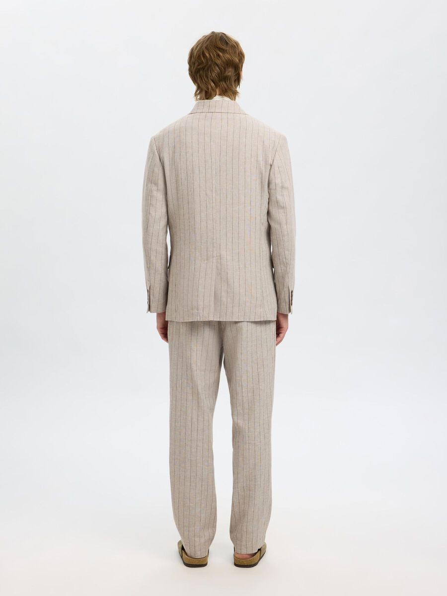 Selected LINEN BLEND BLAZER, Oatmeal, highres - 16097642_Oatmeal_1183373_004.jpg