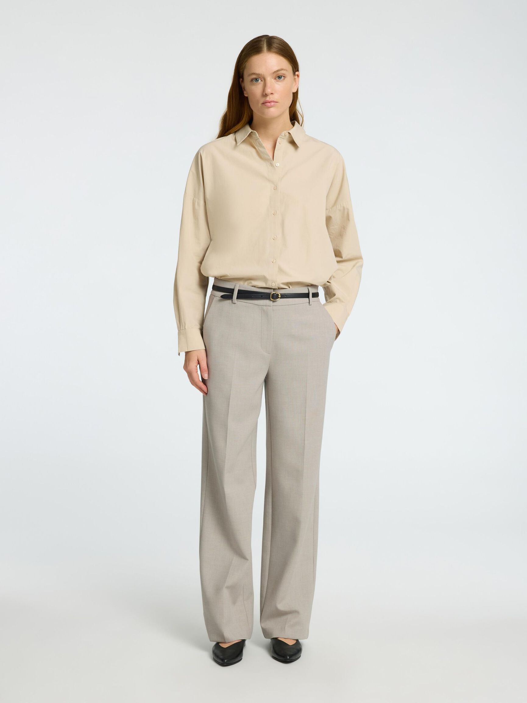TAILORED WIDE-LEG TROUSERS, Island Fossil, highres