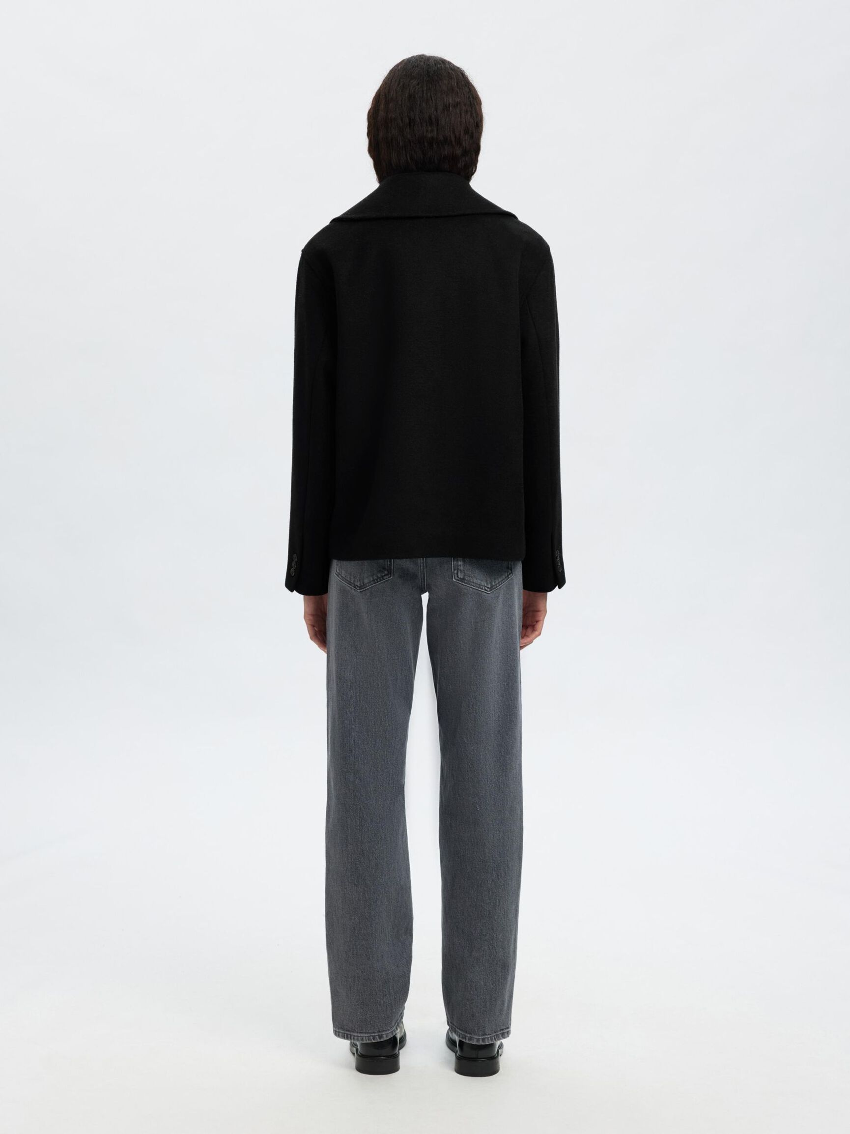 LAINE MÉLANGÉE VESTE, Black, highres