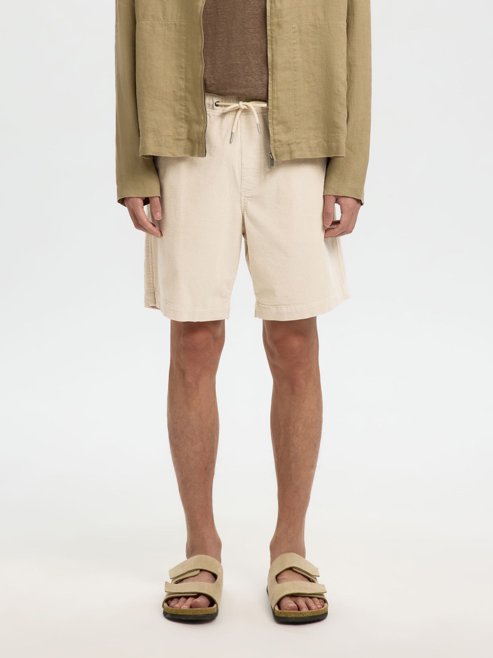 DE CORDUROY, CORTE REGULAR SHORTS, Fog, highres