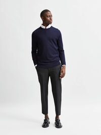 MANCHES LONGUES PULL, Navy Blazer, highres