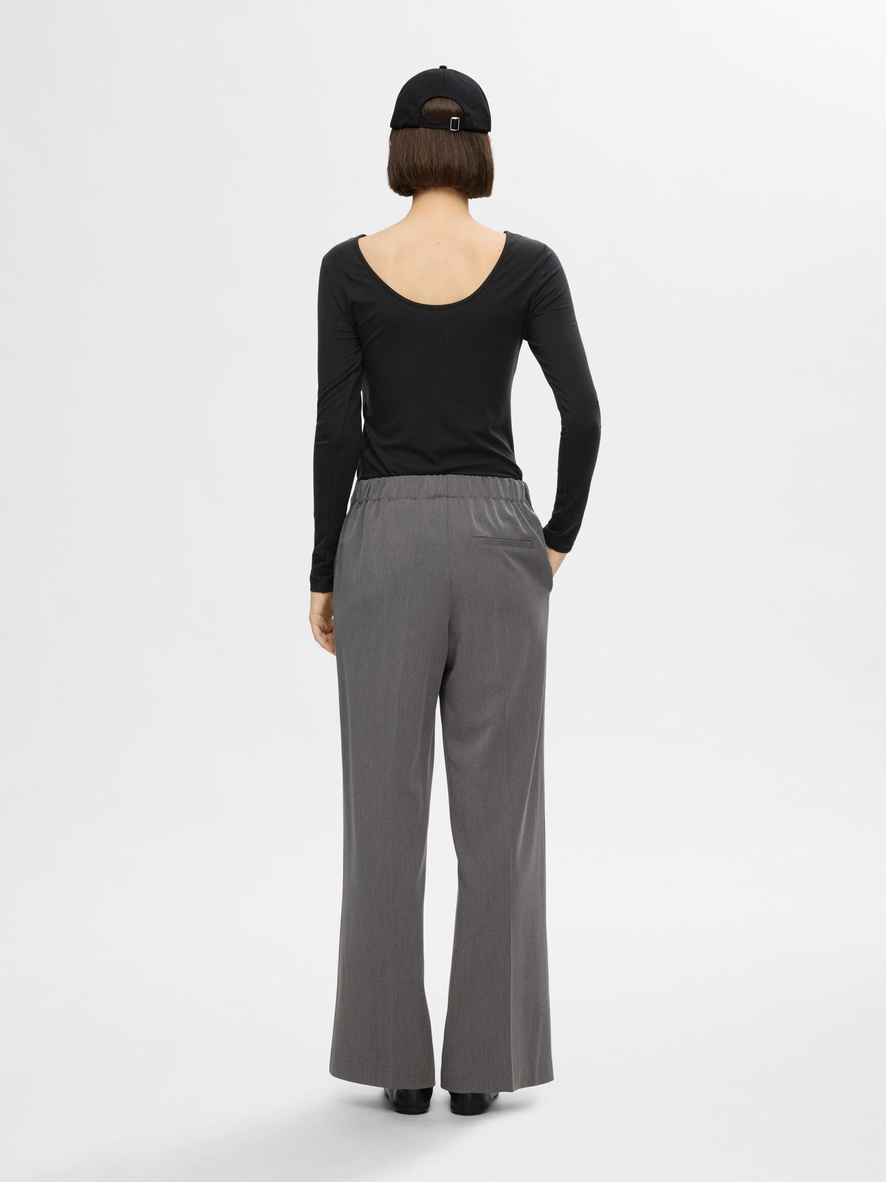 REVERSIBLE LONG-SLEEVED T-SHIRT, Black, highres