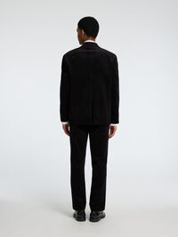 RELAXED FIT CORD BLAZER, Black, highres