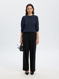 PUFF SLEEVE SWEATSHIRT, Dark Sapphire, highres