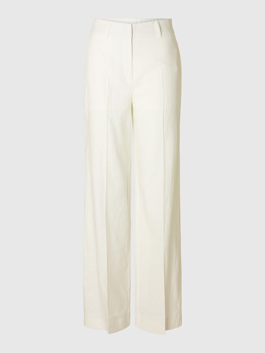 Selected TAILLEUR PANTALON À JAMBE AMPLE, Bright White, highres - 16096243_BrightWhite_001.jpg