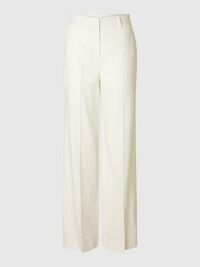 TAILORED WIDE-LEG TROUSERS, Bright White, highres