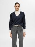 Selected À COL EN V EN LAINE MÉLANGÉE PULLOVER, Dark Sapphire, highres - 16094268_DarkSapphire_1113603_003.jpg