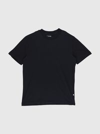 KORTÆRMET AFSLAPPET FIT T-SHIRT, Black, highres
