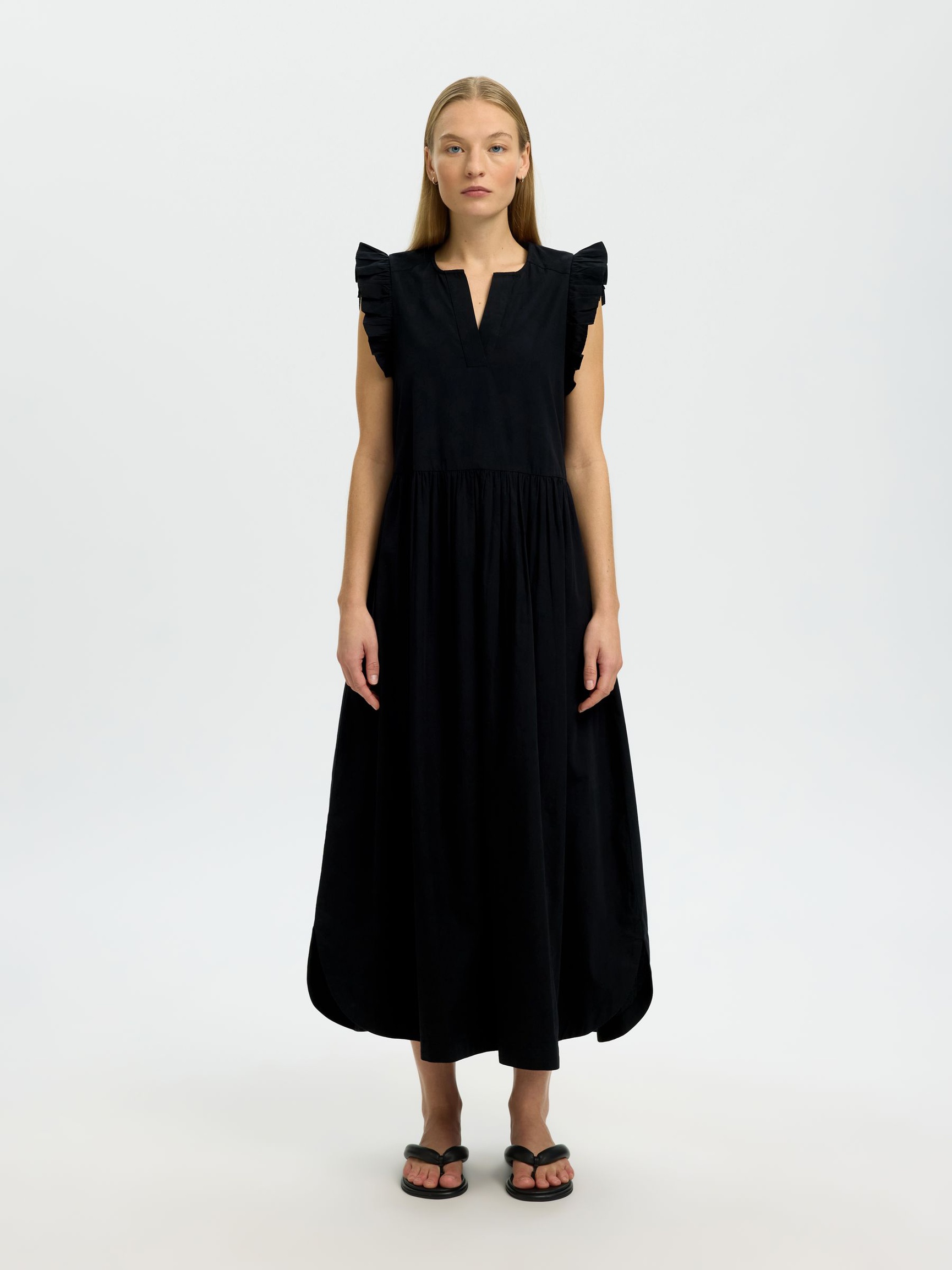 STRIKCEINTUUR MAXI JURK, Black, highres