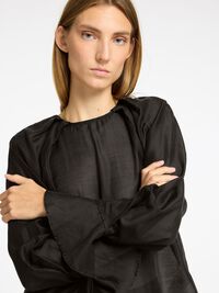 GEDETAILLEERD SHIRT MET LANGE MOUWEN, Black, highres