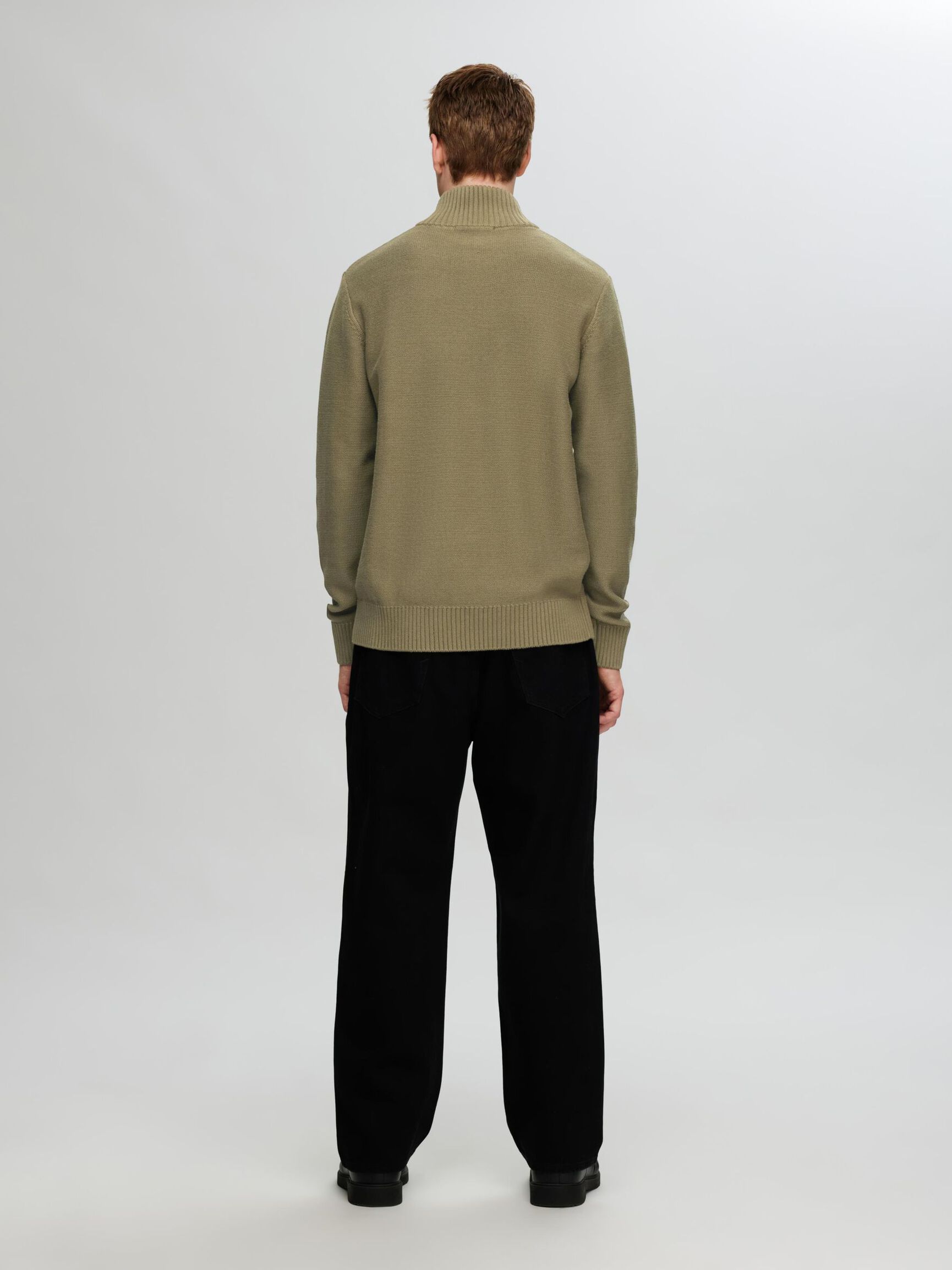 HALF-ZIP PULLOVER, Kalamata, highres