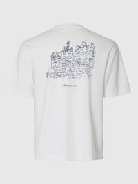 LOOSE FIT PRINT T-SHIRT, Bright White, highres