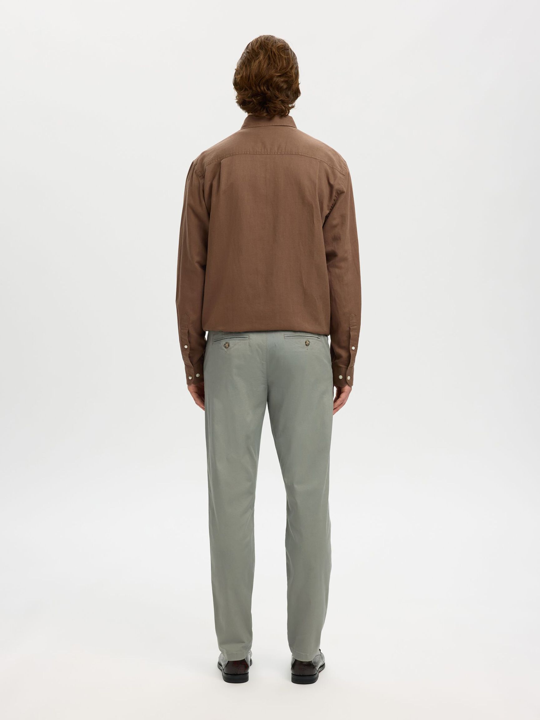 175 SLIM FIT FLEX CHINOS, Vetiver, highres