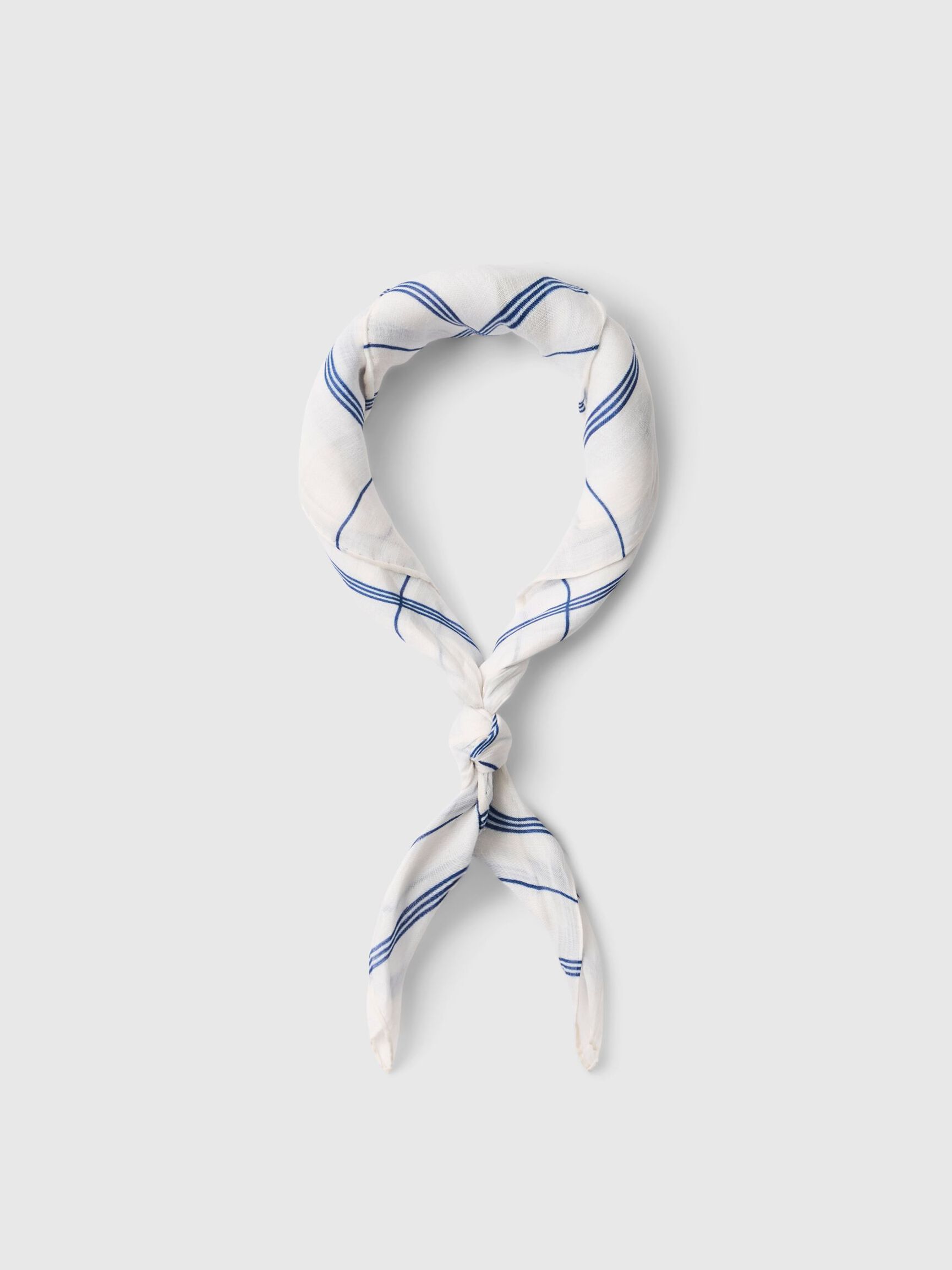 LINEN SCARF, Bright White, highres