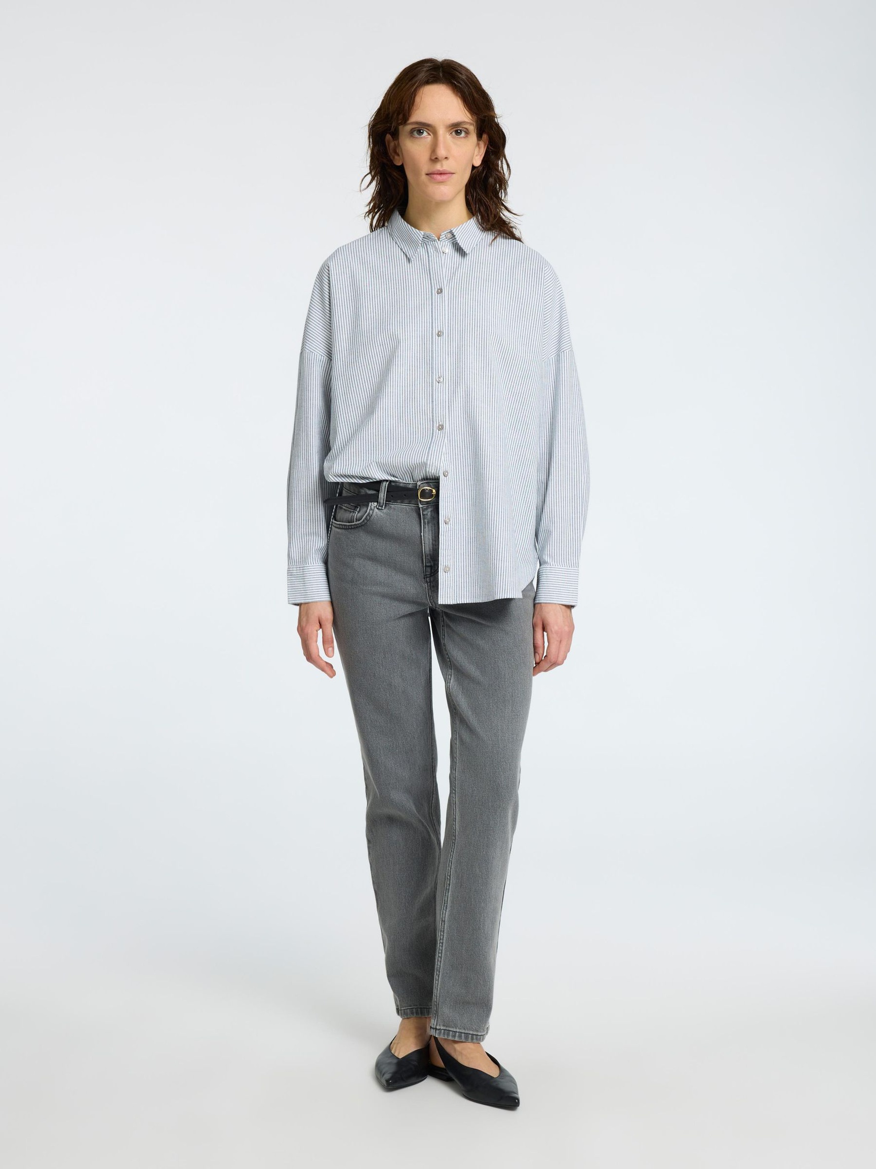 GRÅ STRAIGHT FIT JEANS, Light Grey Denim, highres