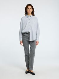 GRAUE STRAIGHT FIT JEANS, Light Grey Denim, highres