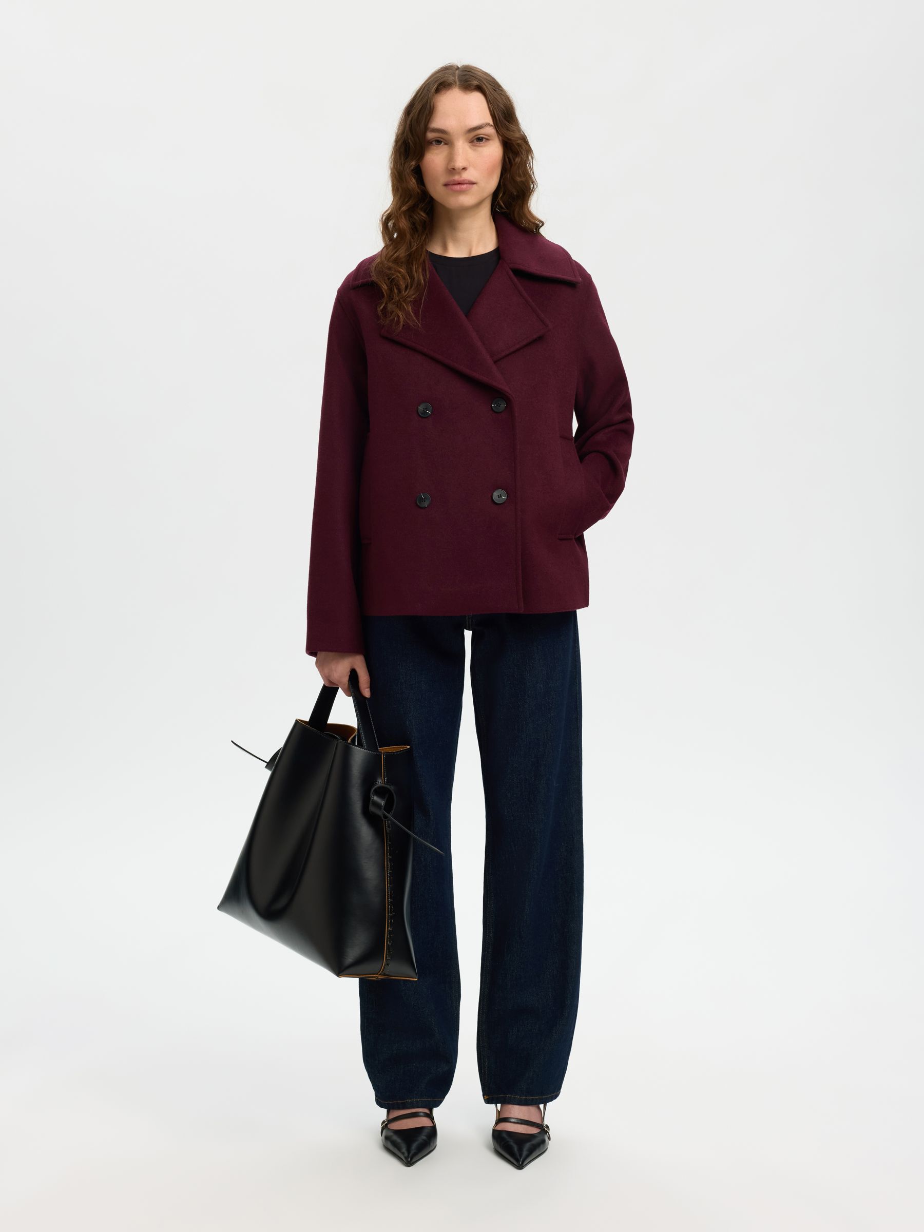 WOOL BLEND JACKET, Fig, highres