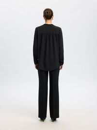 LONG-SLEEVED BLOUSE, Black, highres