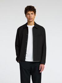 SKRÆDDERSYEDE OVERSHIRT, Black, highres