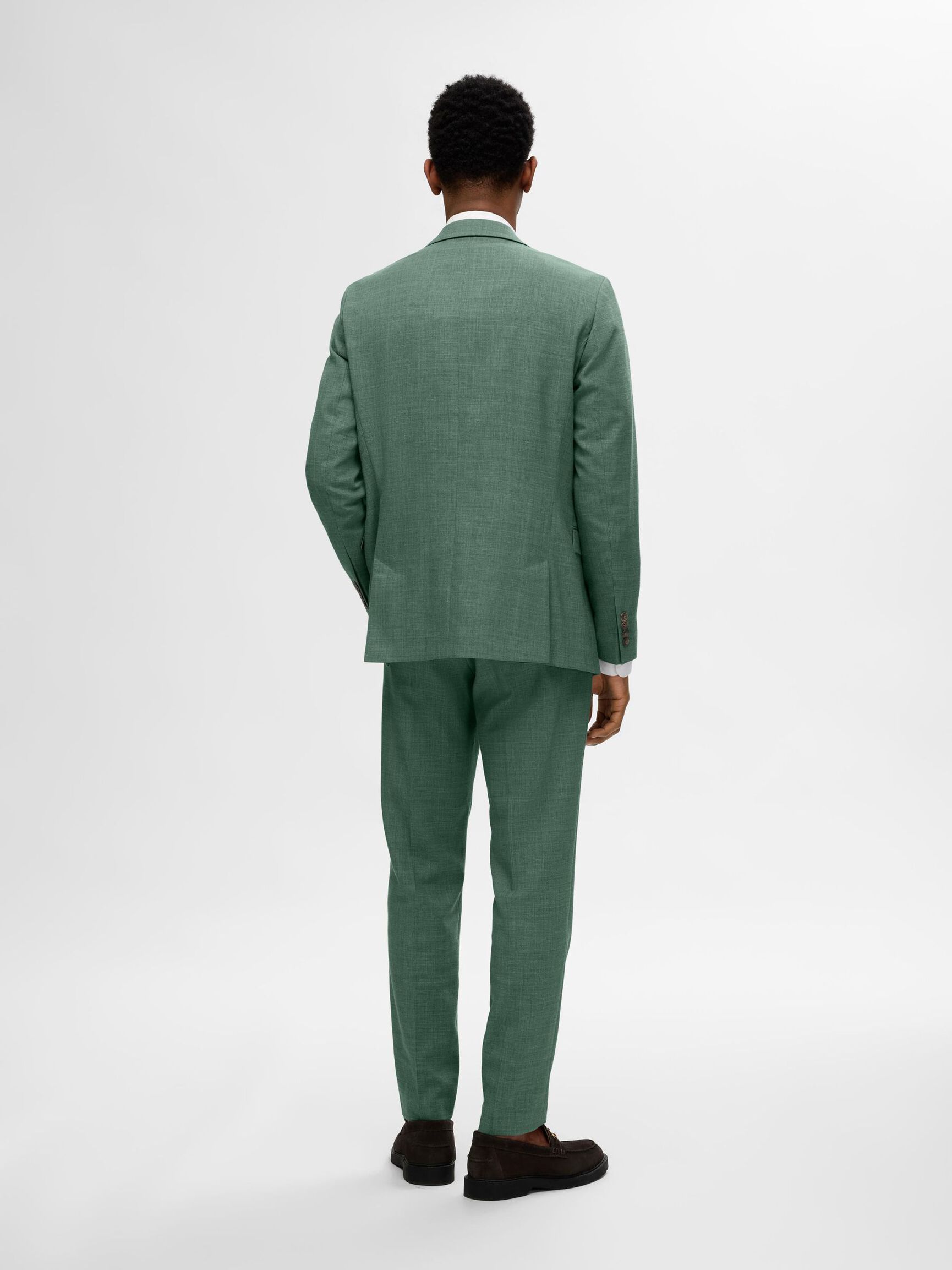 SLIM FIT SINGLE-BREASTED BLAZER, Light Green Melange, highres
