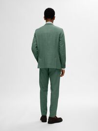 SLIM FIT SINGLE-BREASTED BLAZER, Light Green Melange, highres