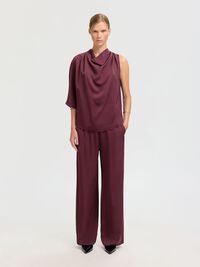 VISCOSE ONE-SHOULDER TOP, Fig, highres