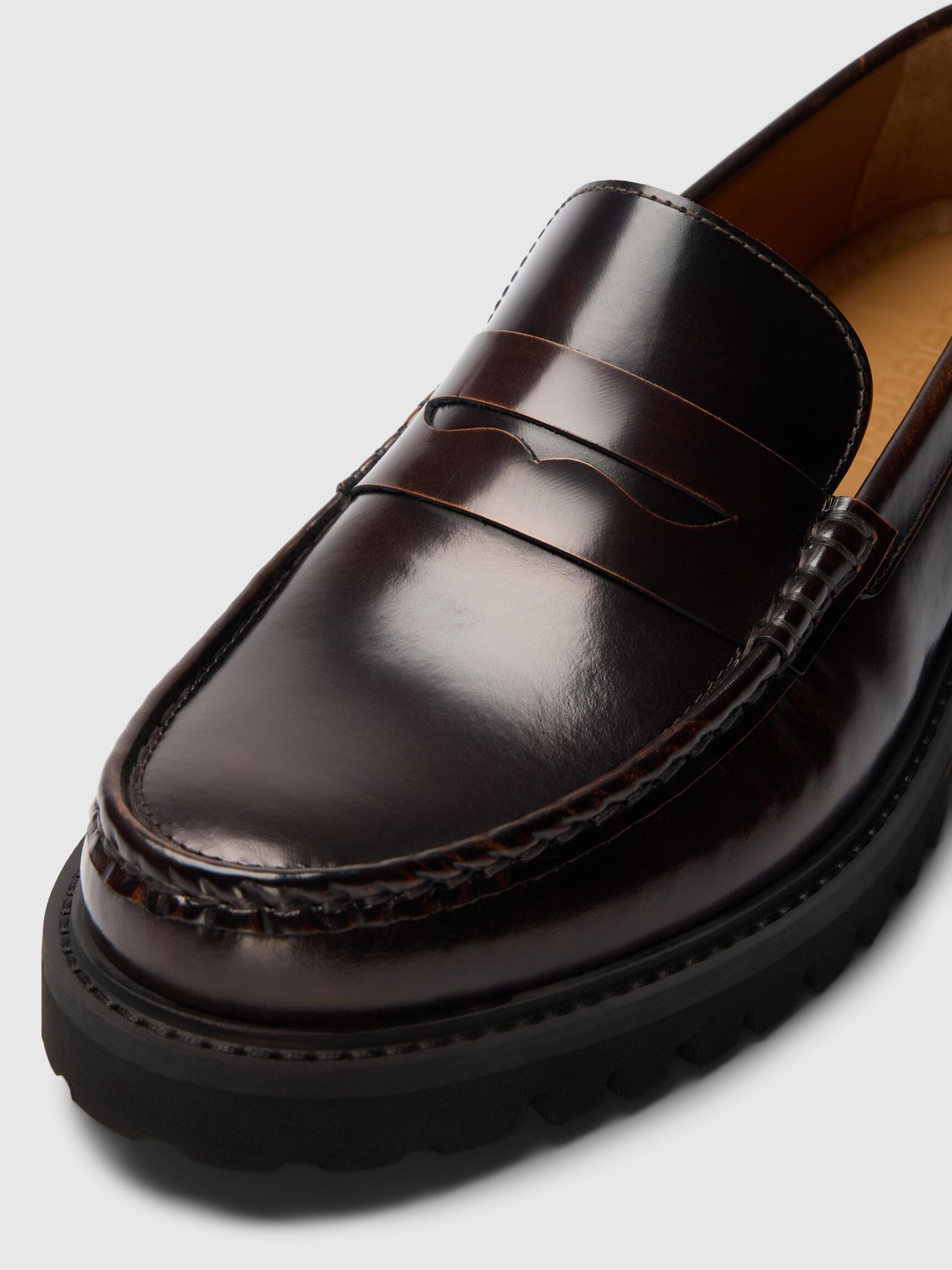 LEER PENNY LOAFERS, Demitasse, highres