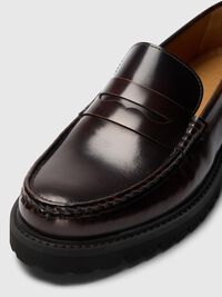 LEER PENNY LOAFERS, Demitasse, highres