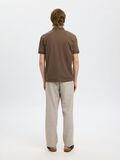 Selected KURZARM POLO SHIRT, Morel, highres - 16099994_Morel_004.jpg