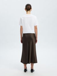SATIN MIDI SKIRT, Delicioso, highres