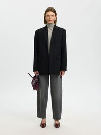 MERINO WOOL TURTLENECK, Light Grey Melange, highres