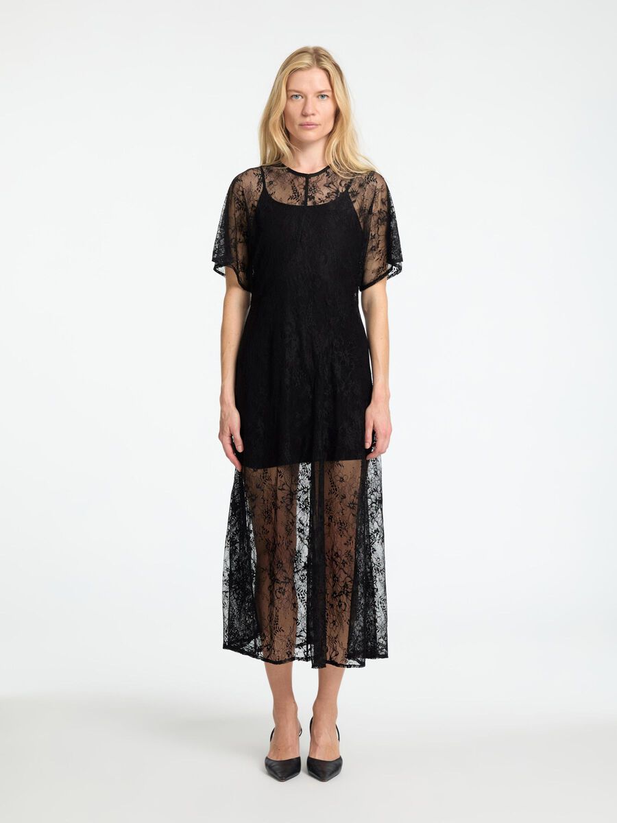 Selected LACE MIDI DRESS, Black, highres - 16097759_Black_003.jpg