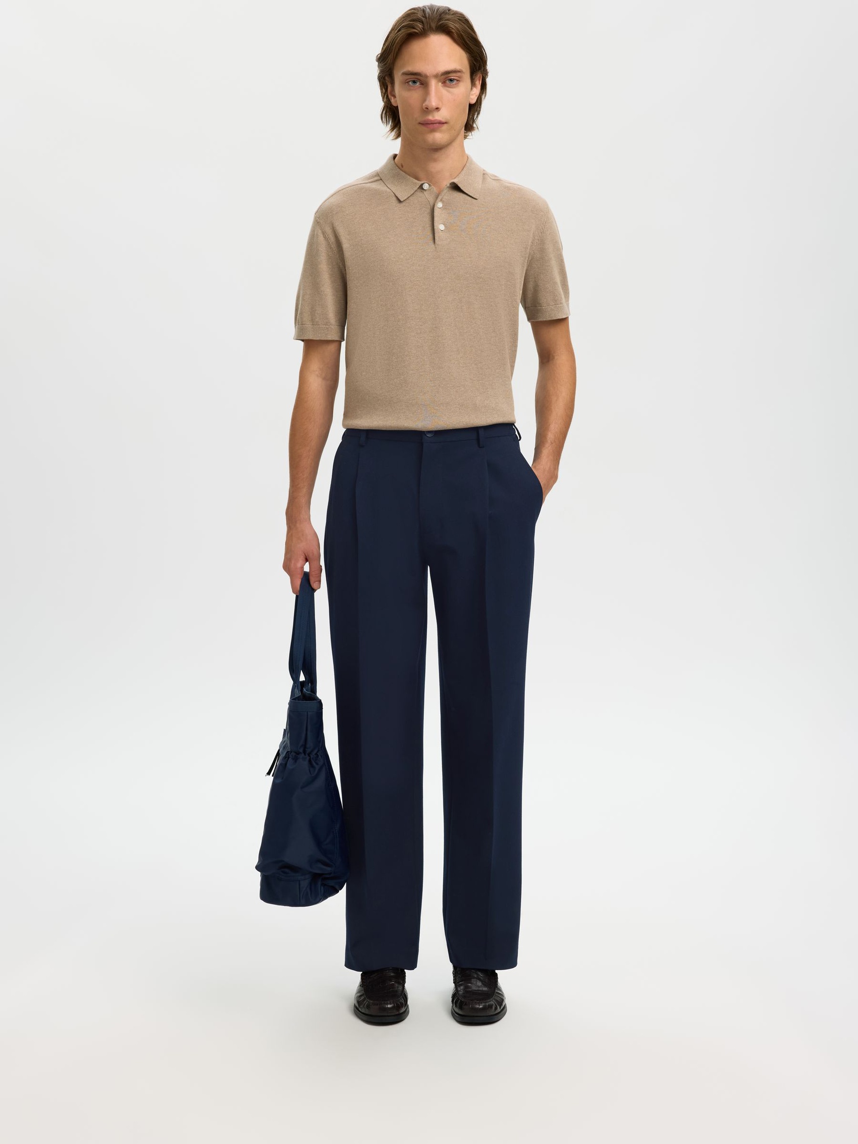 220 CORTE HOLGADO PANTALONES, Navy Blazer, highres