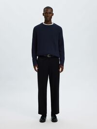 KATOENEN GEBREIDE TRUI, Navy Blazer, highres