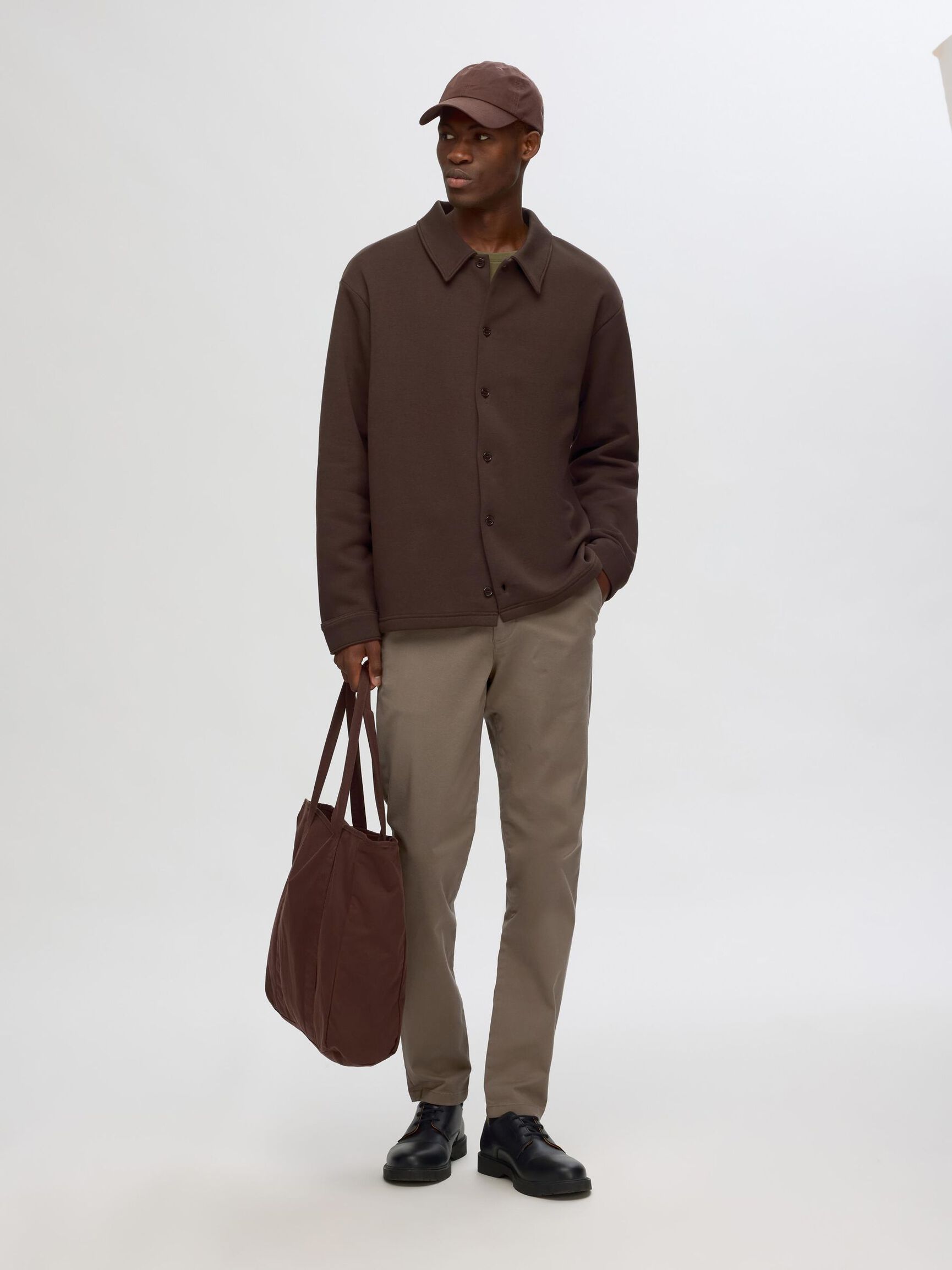 175 SLIM FIT FLEX CHINO, Morel, highres