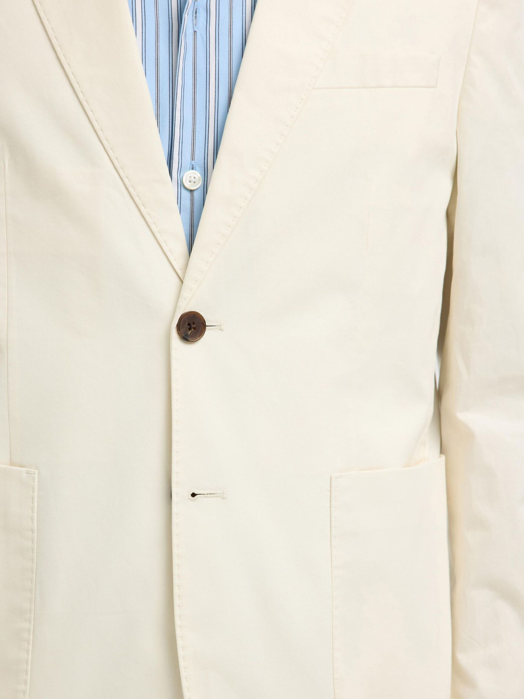 100% BAUMWOLL BLAZER, Egret, highres