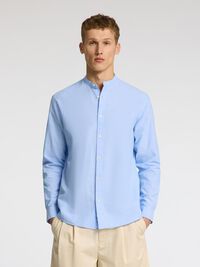 LONGSLEEVE LINNENMIX OVERHEMD, Cashmere Blue, highres