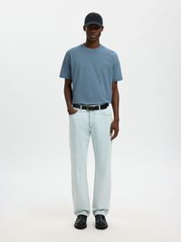 SHORT-SLEEVED RELAXED FIT T-SHIRT, Blue Mirage, highres