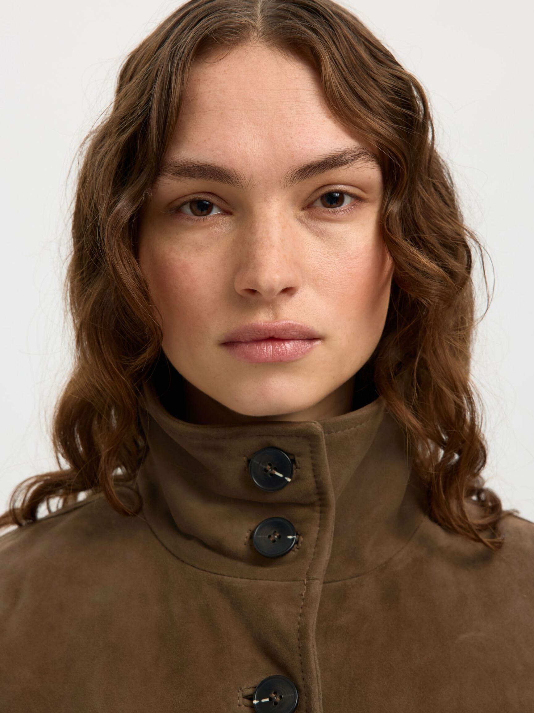 WILDLEDER JACKE, Chocolate Chip, highres