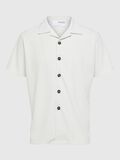 Selected GERIBDE CUBAN COLLAR OVERHEMD MET KORTE MOUWEN, Egret, highres - 16090778_Egret_001.jpg